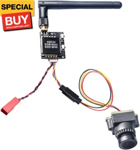 KC03 2.8MM 120 Degree 800TVL NTSC Switchable Camera with 600mW FPV Transmitter - Picture 1 of 7