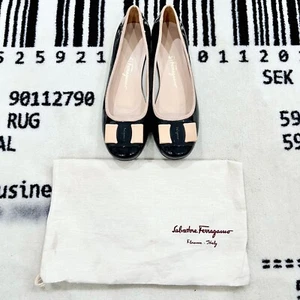 Salvatore Ferragamo Patent Leather Ballet Flats - Picture 1 of 10