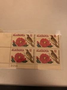 1969 US Stamp Scott# 1375 - 6 Cent Plate Block - Alabama Statehood - MNH/OG/VF - Picture 1 of 1