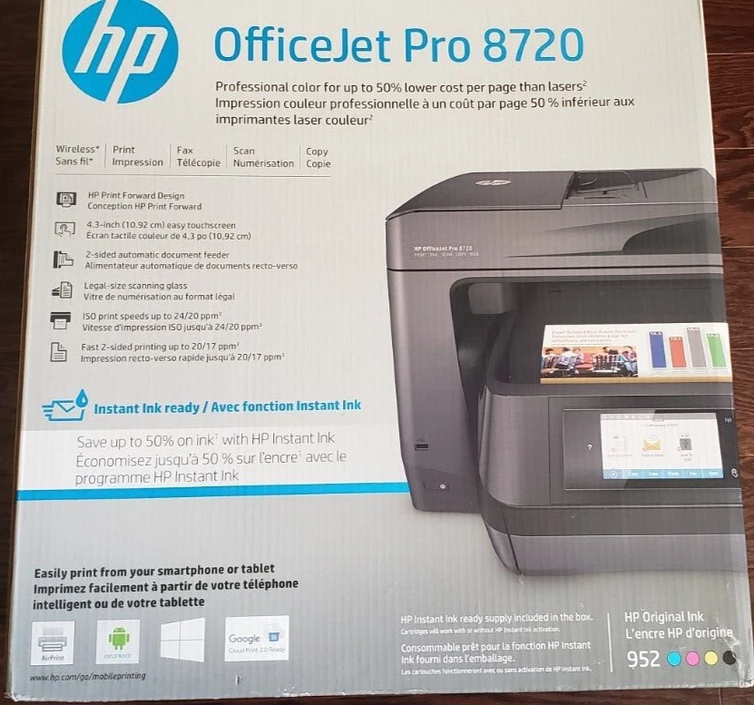 HP OfficeJet Pro 8720 All-In-One InkJet Printer - BRAND NEW - Image 1 of 1