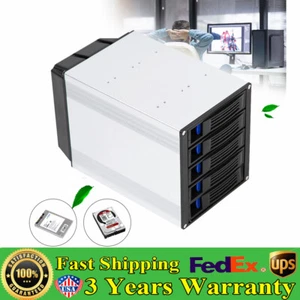 HDD Enclosure Hot Swap Cage 5-Bay 3 x 5.25" Drive Bays 5x SATA 3.5"/2.5"Sas HDD - Photo 1/15