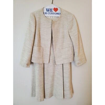 Trussardi джинсы хлопок смесь и кожи Твид платье и куртка, размер 42 (M) - Изображение 1 из 4