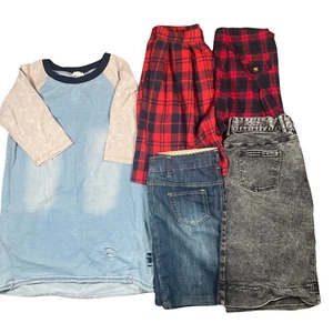 Lot of 5 Girls Size 12 Summer Spring Skirts Dress Plaid Denim Y2K Retro - Picture 1 of 3