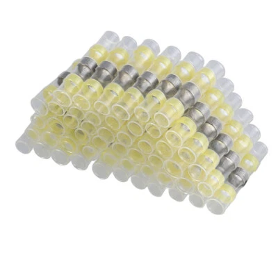 Yellow 12-10 AWG Solder Seal Sleeve Electrical Wire Connector Waterproof 1000Pcs - Image 1 of 4