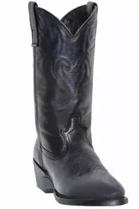 DINGO MENS DEERTAN WESTERN BLACK BOOTS DI05980 NEW - Picture 1 of 8