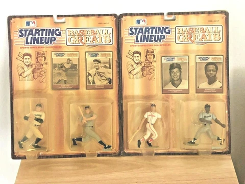 1989 STARTING LINEUP RUTH GEHRIG AARON YAZTRZEMSKI ACTION FIGURE BASEBALL GREATS Cover