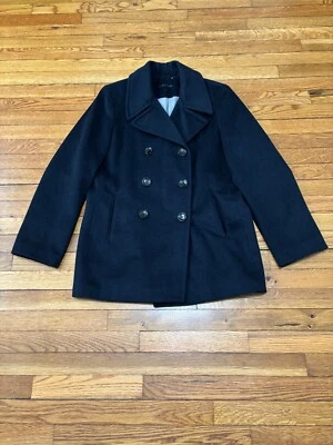 Chaquetón para mujer Calvin Klein talla 14 negro mezcla de lana de doble botonadura clásico Foto 1 de 4