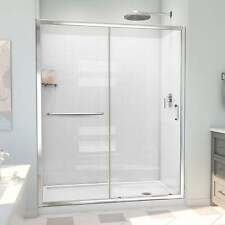 DreamLine D2096030XXR0001 Infinity-Z 30" x 60" Shower Door, Base, and White Wall