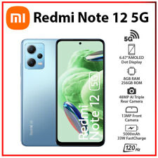 (Unlocked) Redmi Note 12 5G BLUE 8+256GB Octa Core Dual SIM Android Cell Phone