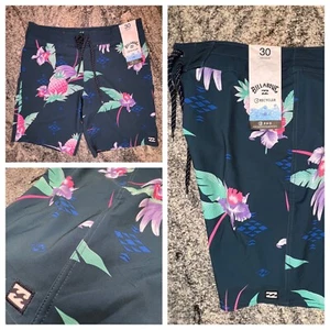 Billabong Sundays Pro Recycler Board Shorts Hombres Talla 30 Surf Natación Tropical Azul - Imagen 1 de 9