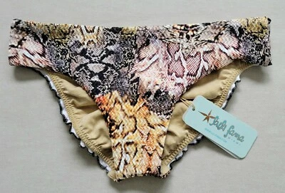 NWT Luli Fama Skins Seamless Full Ruched Back Bottom, Size XS, Natural Snake - Image 1 of 4