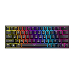 Laser Gaming Mini Mechanical Keyboard RGB, 60% Compact, Detachable Cable - Picture 1 of 11