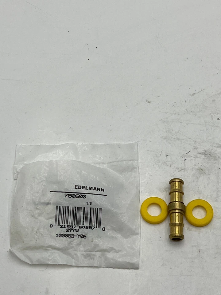 (QTY 5) Edelmann Hose End Fitting Gold 750600 - Image 1 of 4