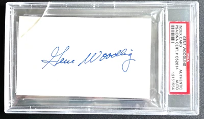 Gene Woodling Signed Score Card / Autographed / PSA/DNA Slabbed - Image 1 of 2