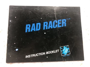 RAD RACER ORIGINAL INSTRUCTION MANUAL GAME BOOK NINTENDO NES HQ - Picture 1 of 1