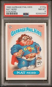 GARBAGE PAIL KIDS 1986 5th Series #172a NAT Nerd OS5 Superman Graded PSA 8 NM-MT