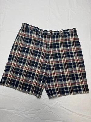 Pantalones Cortos Eddie Bauer Para Hombre 38 Azul Verde Bolsillos a Cuadros Leyenda Lavado Exterior Foto 1 de 4