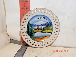 Hand Painted Washington State souvenir plate - Looks to be made in Japan - Picture 1 of 1