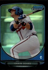 2013 Bowman Chrome Mini Black Refractors #67 Orrin Sears /25