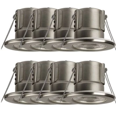 V-TAC 8x 5W Fire Rated LED Dimmable Down light Spot lights IP65 Chrome Cool Day White