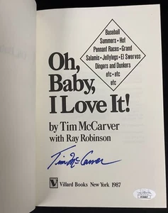 Tim McCarver Signed Book Oh Baby I Love It Baseball Cardinals Autograph Mets BAS - Picture 1 of 4