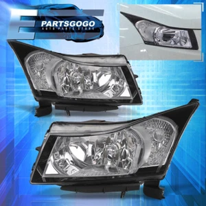 For 11-15 Chevy Cruze LS LT LTZ Replacement Headlights Lamps LH RH Black Housing - Picture 1 of 4