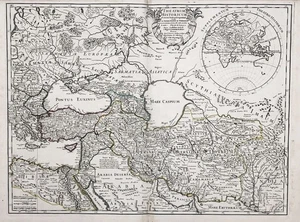 Middle East Turkey Iran Black Sea Arabia Persia Caspian map Karte Delisle 1705 - Bild 1 von 1