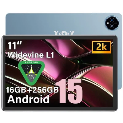 Android 15 Tablet 16GB RAM 256GB 11 inch Octa core 8000mah WiFi 6 Widevine L1 US - Image 1 of 4