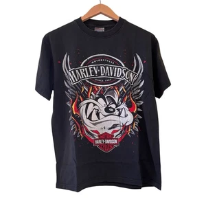 Vintage Harley Davidson Taz Looney Toons “Live Hard, Be Free” Reprint Size Large - Picture 1 of 6