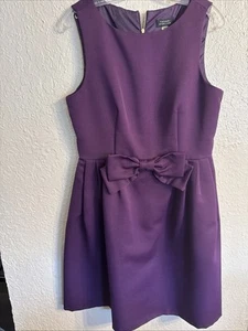 Tahari Purple Dress With Bow Size 12 - Picture 1 of 2