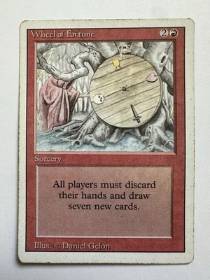 Wheel of Fortune Magic The Gathering Revised LP Read Description - Image 1 of 4
