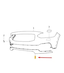 Alerón inferior parachoques delantero VOLVO V90 Cross Country 40001922 NUEVO GENUINO - Imagen 1 de 2