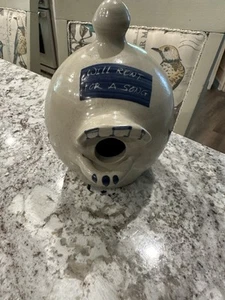 Williamsburg Pottery Salt Glaze Bird House Will Rent For A Song - Picture 1 of 6