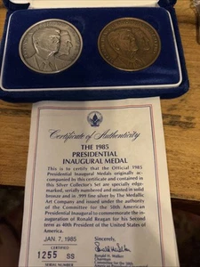 La medaglia inaugurale presidenziale ufficiale 1985 bronzo buone condizioni - Foto 1 di 3