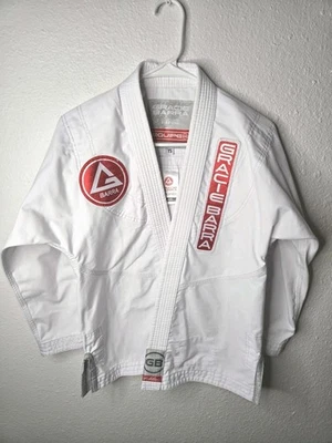 Chaqueta Gracie Barra Y5 Niños Jiu Jitsu Gi Blanca Edición GB - Excelente Foto 1 de 3