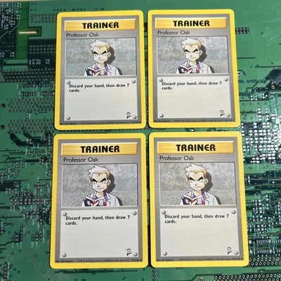 Professor Oak 116/130 Base Set 2 Trainer Pokemon Card WOTC Vintage 4 - Image 1 of 4