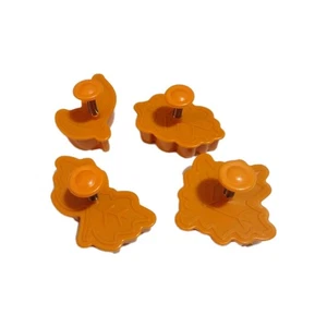 Lote de 4 cortadores de galletas hojas de otoño émbolo superior pastel de Acción de Gracias cortezas fondant - Imagen 1 de 4