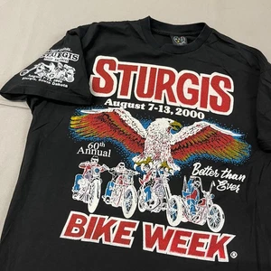 Vintage 2000 Sturgis Bike Week 60th Annual Better Than Ever Black T-Shirt Gr. XL - Bild 1 von 13