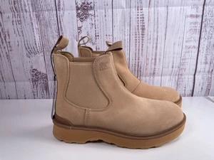 Sorel Womens Hi-Line Chelsea Waterproof Suede Ankle Boots Yellow Size 9 NWOB - Picture 1 of 7