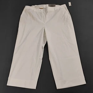 Talbots Wide Crop Women's Size Plus 20W White Elastic-Waist Curvy Fit NEW $79.50 - Bild 1 von 15