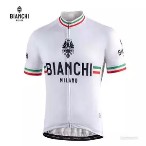 Bianchi Isalle Men's Cycling Jersey (White) S, M, L, XL, 2XL - Picture 1 of 7
