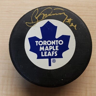 BORJE SALMING  SIGNED TORONTO MAPLE LEAF  Hockey Puck - Image 1 of 2