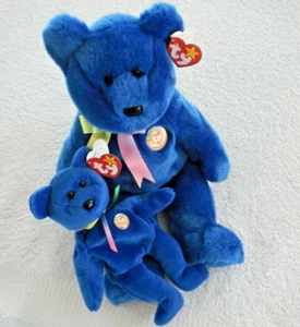 CLUBBY BEAR - BABY & BUDDY SET - BBOC TY CLUB EXKLUSIVE BEANIES - 7. JULI GEBURTSTAG - Bild 1 von 12