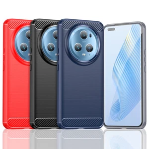 For Honor Magic5 Pro /Magic5 Lite Carbon Fiber Brushed Shockproof TPU Case Cover - Picture 1 of 15