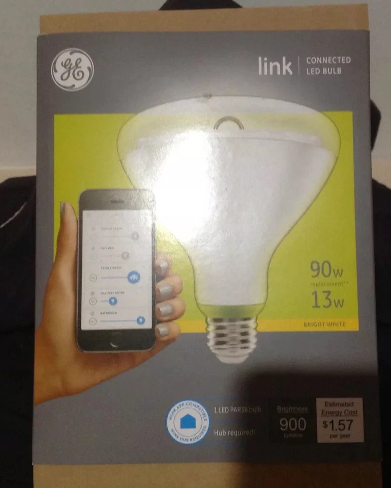 GE Link Smart подключен светодиодный PAR38 лампа 90 Вт эквалайзер 13 Вт яркий белый новый - Изображение 1 из 4