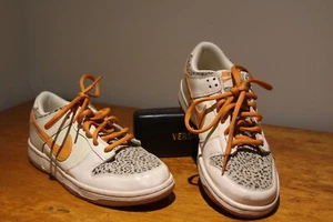 Nike 309601-181 Dunk Low Leopard Sneakers Shoes EUR 38.5 US Size 6 Y - Picture 1 of 11