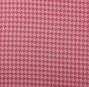 BRAEMORE HOUNDSTOOTH CHECK PINK Cotton Multiuse COTTON FABRIC BY YARD 55"W - Picture 1 of 5
