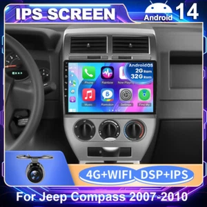 Autoradio Für Jeep Compass 2007-10 Android 15 GPS Navi Apple CarPlay DAB 2G+32GB - Bild 1 von 17
