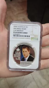 Australia 2005 $1 Prince Henry 21st Birthday 1oz 999 Silver NGC PF 69 proof - Picture 1 of 5