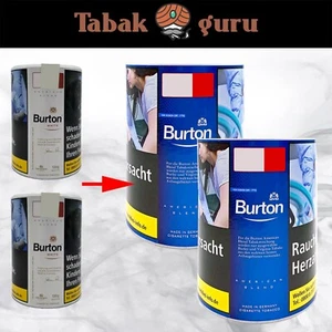 2x Burton Blue / Blau (ehem. White / Weiß) Feinschnitt Tabak Dose 120g